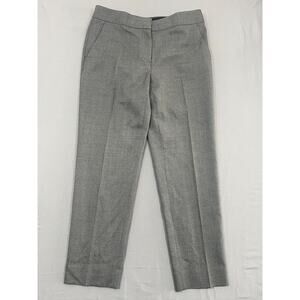J. Crew Favorite Fit Dress Pants Women 4P Gray Wool Straight Leg Business Formal